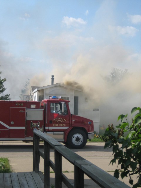 Trailer Fire June 5, 2009.   Super20 Mobile Home Park - North Casade Road.  