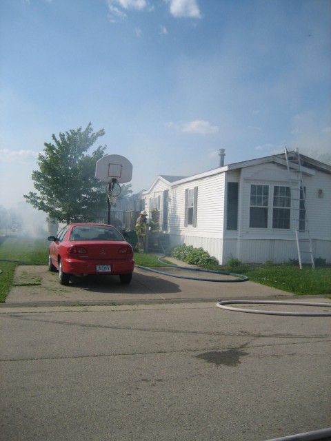 Trailer Fire June 5, 2009.   Super20 Mobile Home Park - North Casade Road.  