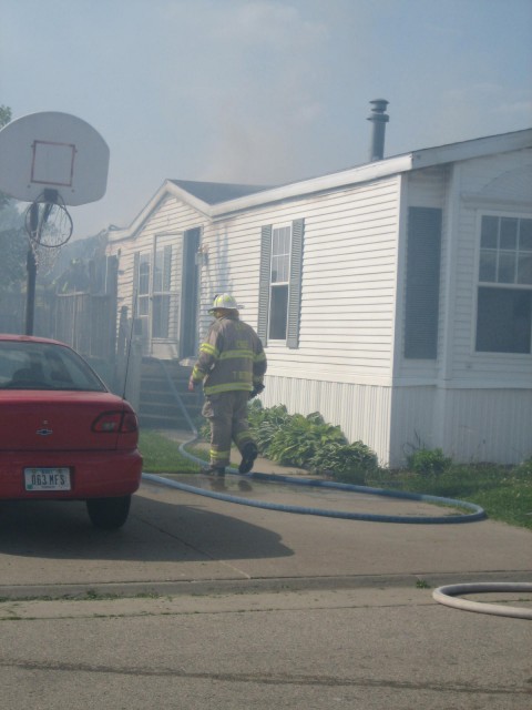 Trailer Fire June 5, 2009.   Super20 Mobile Home Park - North Casade Road.  