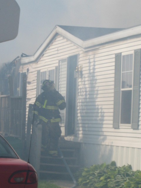 Trailer Fire June 5, 2009.   Super20 Mobile Home Park - North Casade Road.  