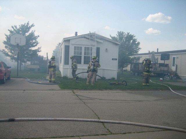Trailer Fire June 5, 2009.   Super20 Mobile Home Park - North Casade Road.  
