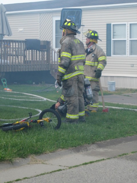 Trailer Fire June 5, 2009.   Super20 Mobile Home Park - North Casade Road.  