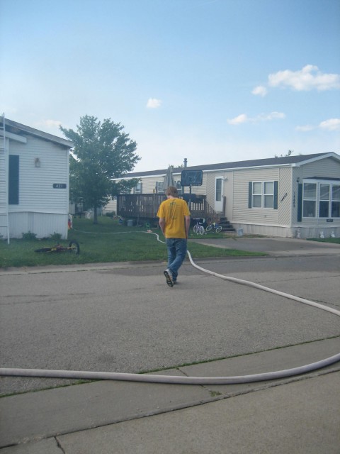 Trailer Fire June 5, 2009.   Super20 Mobile Home Park - North Casade Road.  