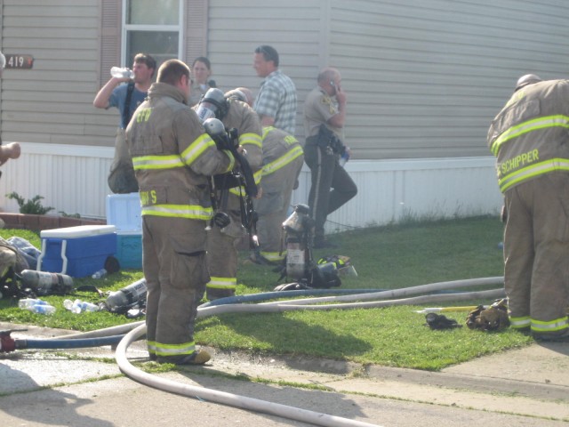 Trailer Fire June 5, 2009.   Super20 Mobile Home Park - North Casade Road.  