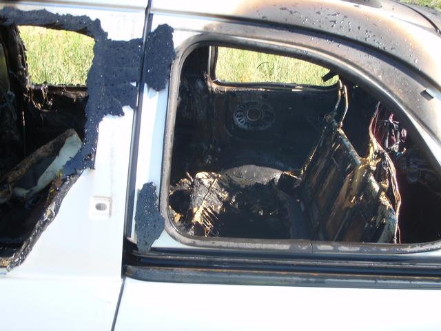 car fire on Hwy 20 near Cottingham Rd. 07.18.2013