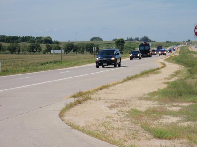 President Barack Obama motorcade August 16, 2011