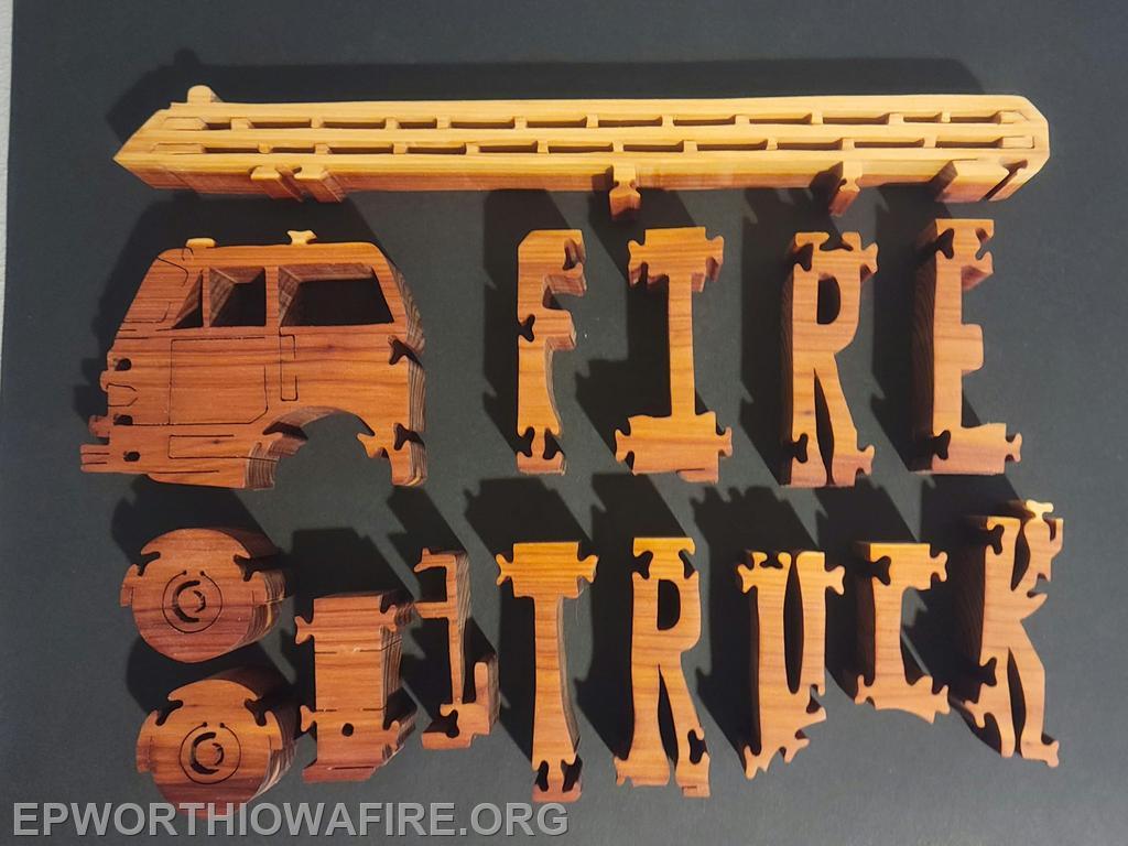 Custom 15 Pc Fire Truck Puzzle donated Crystal Moore @ MSK Marvels