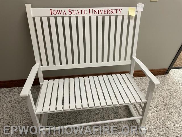 Iowa State Rocking Bench donated by Fidelity Band and Trust