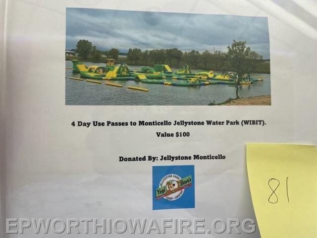 4 outdoor passes to Jellystone Campground good for all water activities!