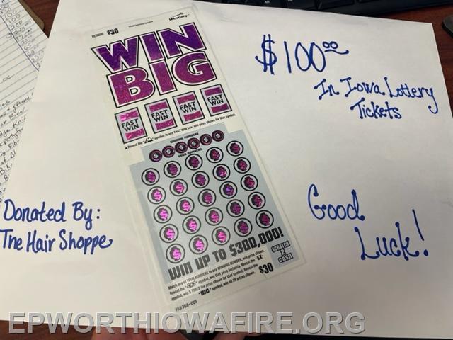 $100 Lotto Tickets Donated by the Hair Shoppe